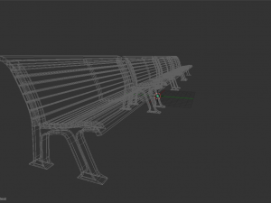 park bench 3D मॉडल