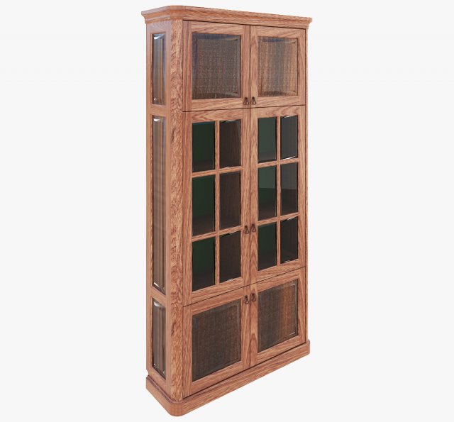 furniture classic bookcase Modello 3D .c4d .max .obj .3ds .fbx .stl .blend 