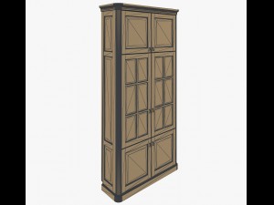 furniture classic bookcase Modello 3D
