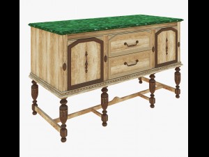 chest of drawers by gothic style 3D 모델