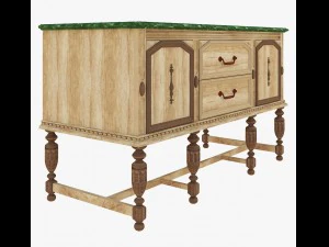 chest of drawers by gothic style 3D Model