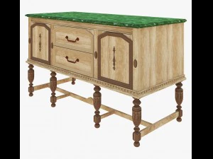 chest of drawers by gothic style 3D Model