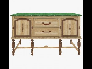 chest of drawers by gothic style 3D Model