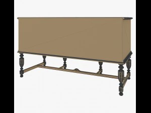 chest of drawers by gothic style 3D Model