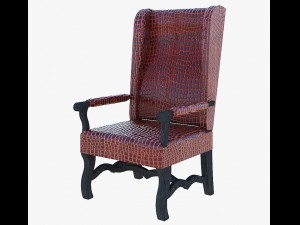 furniture leather arm chair 3D 모델