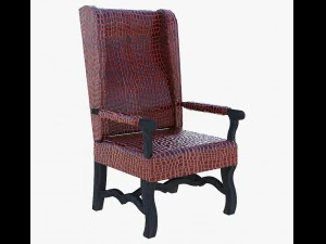 furniture leather arm chair 3D Model