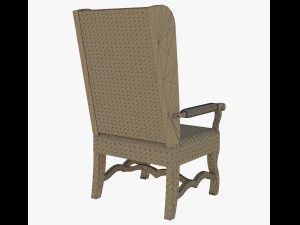 furniture leather arm chair 3D Model