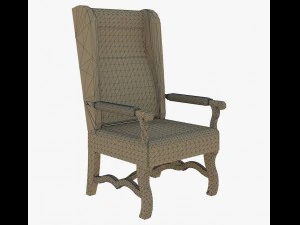 furniture leather arm chair 3D Model
