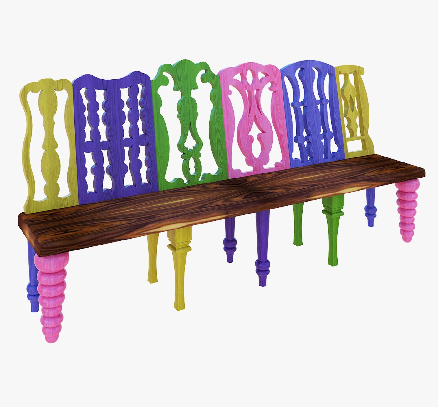 furniture beautiful wooden bench 3D Model .c4d .max .obj .3ds .fbx .stl .blend