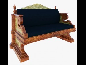 furniture small sofa by gotic style 3D Model