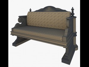 furniture small sofa by gotic style 3Dモデル