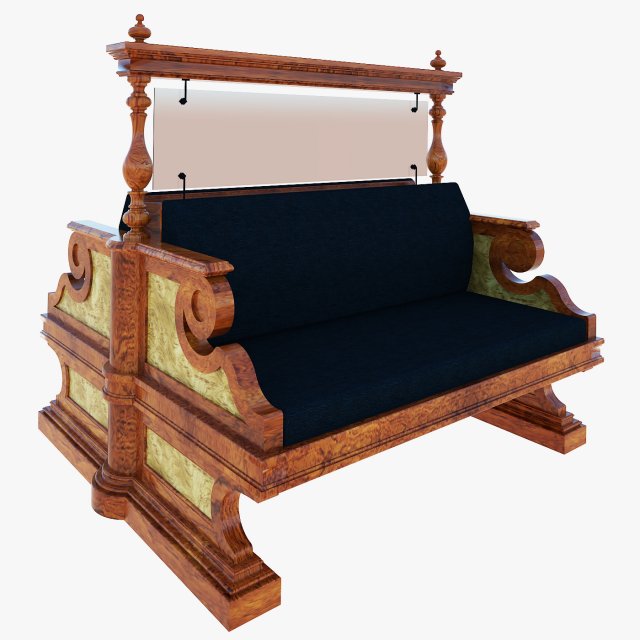 furniture 2 side lleather sofa for hall and restaurant Modello 3D .c4d .max .obj .3ds .fbx .stl .blend 
