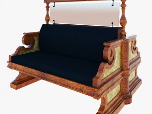 furniture 2 side lleather sofa for hall and restaurant Modello 3D