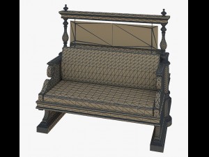 furniture 2 side lleather sofa for hall and restaurant Modello 3D