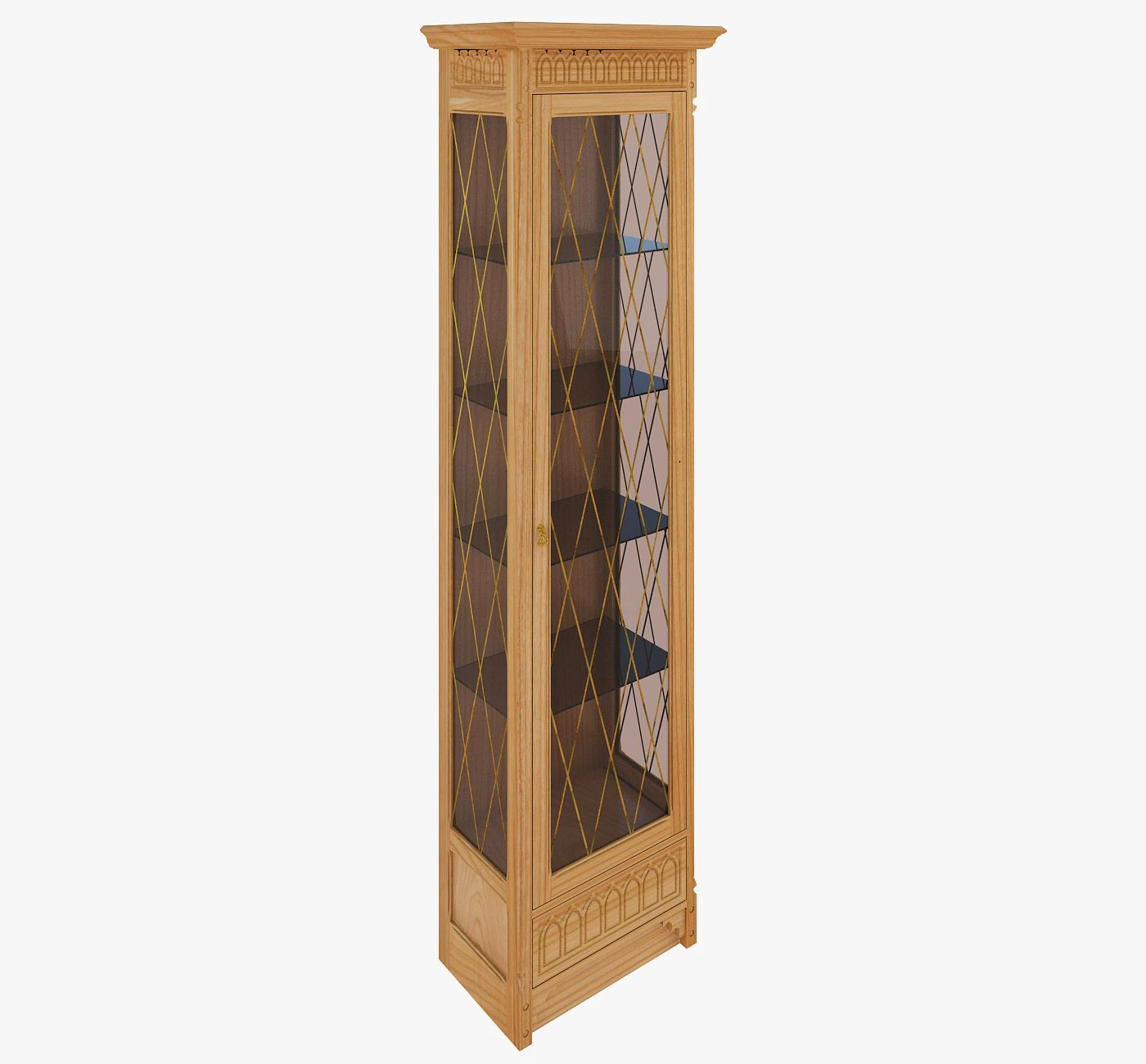 готическая витрина 3D Модель .c4d .max .obj .3ds .fbx .stl .blend 