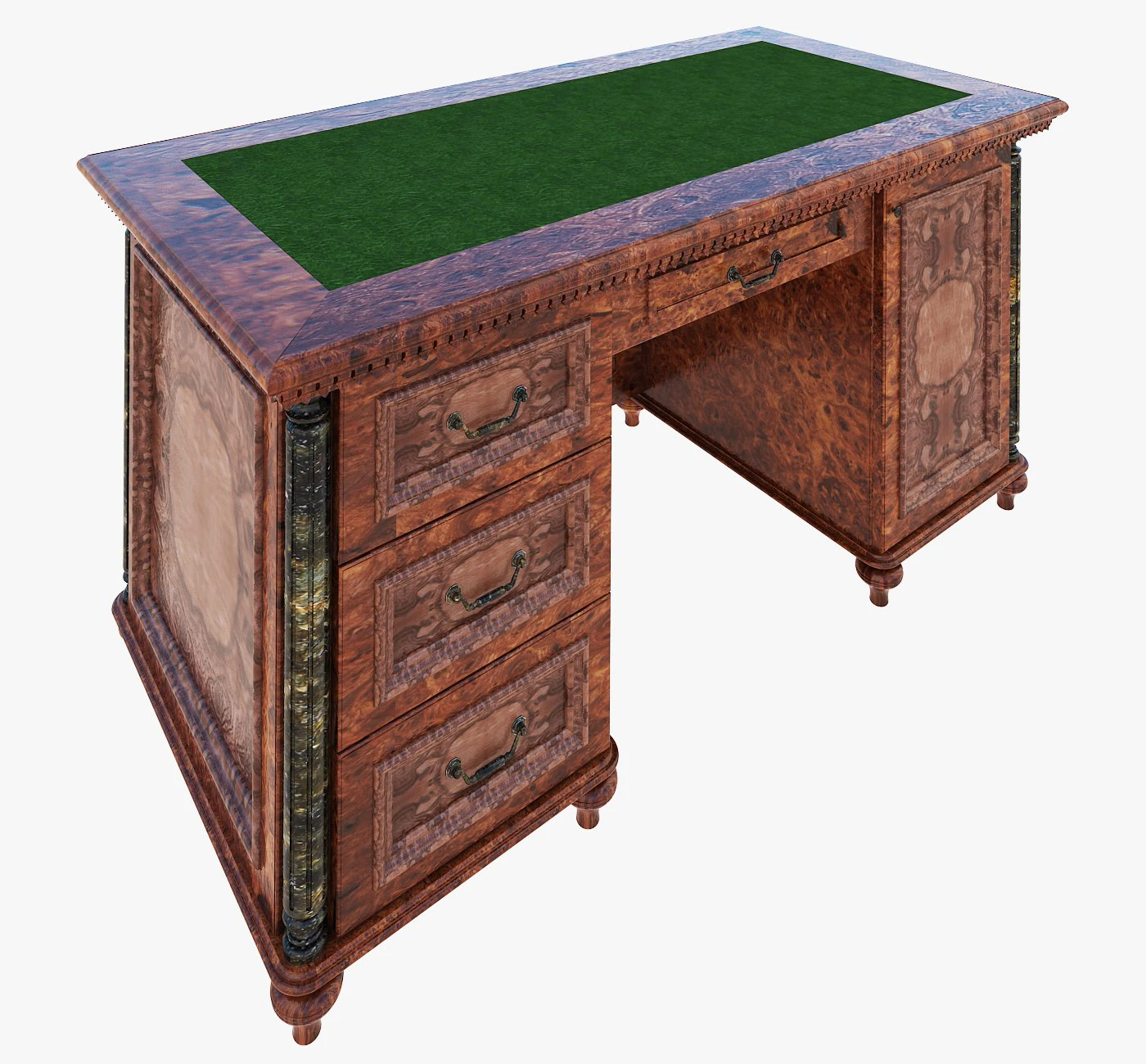 luxury writing table 3D Model .c4d .max .obj .3ds .fbx .stl .blend 