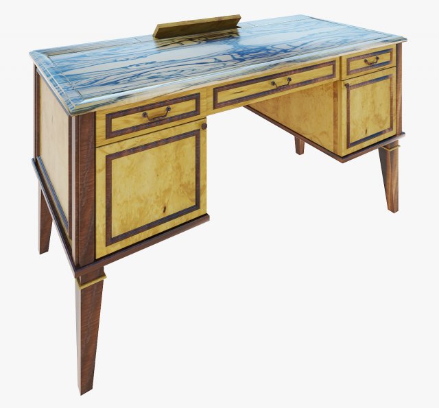 furniture classic writing table 3D Model .c4d .max .obj .3ds .fbx .stl .blend 