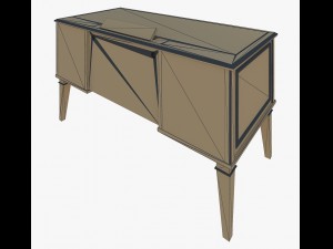 furniture classic writing table 3D Model
