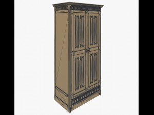 wardrobe by gotic style Model 3D