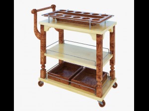 serving trolley 3D 모델
