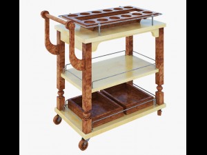 serving trolley 3D मॉडल
