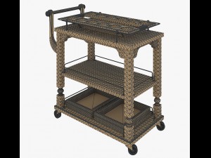 serving trolley 3D मॉडल