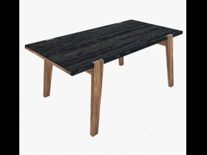 furniture antiquarian dining table 3D Model