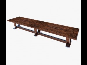 furniture antiquarian dining table 3D 모델