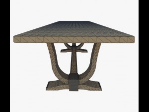 furniture antiquarian dining table 3D Model