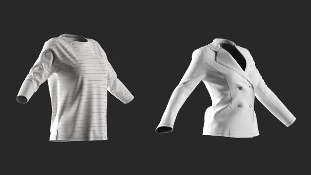 Mens and Womens Clothing, 3D Clothing