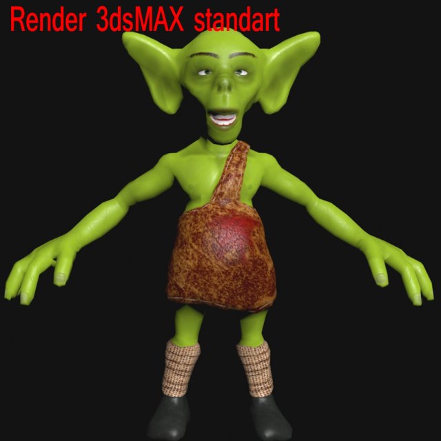 goblin 3D Модель .c4d .max .obj .3ds .fbx .stl .blend 