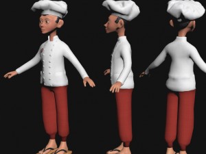 cook assistant Modello 3D