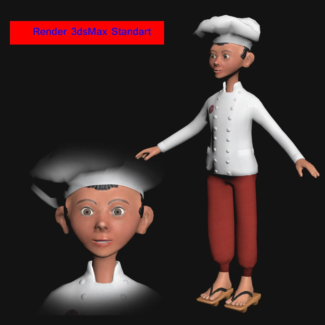 cook assistant 3D Model .c4d .max .obj .3ds .fbx .stl .blend 