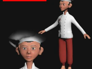 assistente cuoco Modello 3D