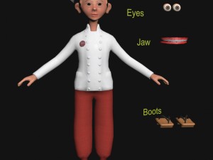 cook assistant Modello 3D