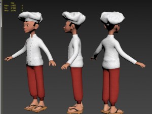 cook assistant Modello 3D