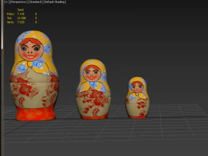 boneca russa Modelo 3D