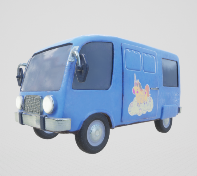 mini bus 3D Model .c4d .max .obj .3ds .fbx .stl .blend 