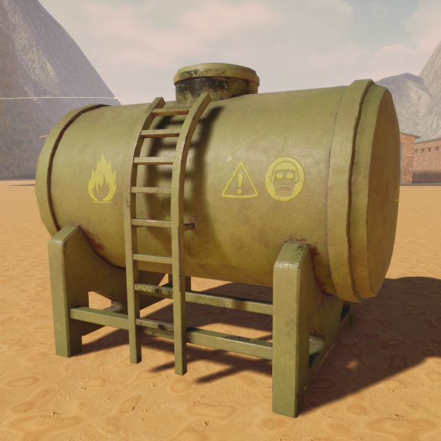 oil tank 3D Model .c4d .max .obj .3ds .fbx .stl .blend 