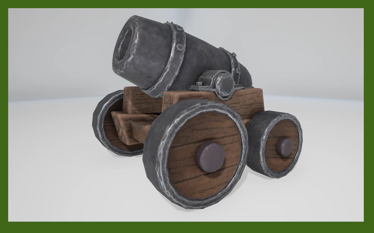 cannon 3D Model .c4d .max .obj .3ds .fbx .stl .blend 