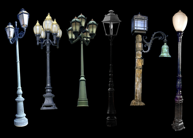 street lamp 3D Модель .c4d .max .obj .3ds .fbx .stl .blend 
