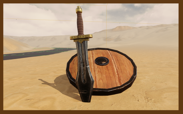 shieldandsword Model 3D .c4d .max .obj .3ds .fbx .stl .blend 