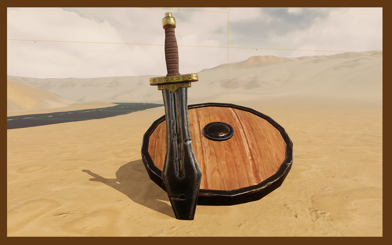 shieldandsword 3D Model .c4d .max .obj .3ds .fbx .stl .blend 