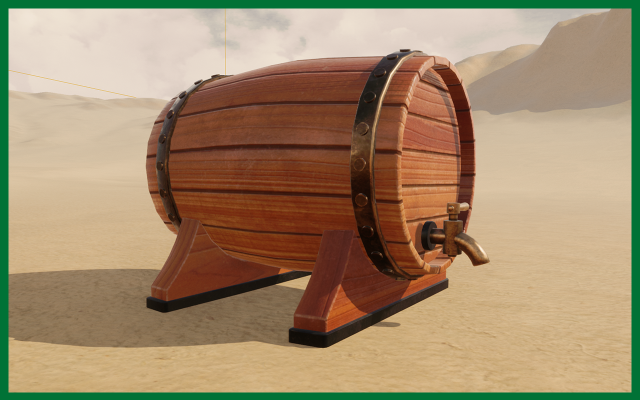 wine barrel 3D Model .c4d .max .obj .3ds .fbx .stl .blend 