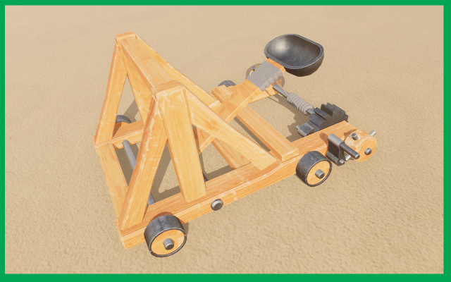 catapult 01 3D Модель .c4d .max .obj .3ds .fbx .stl .blend 