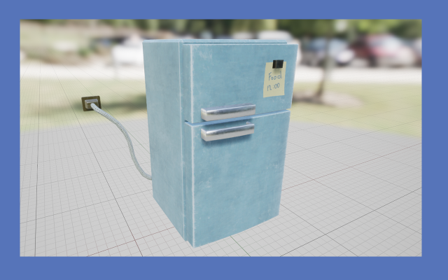 refrigerator cartoon 1 3D Model .c4d .max .obj .3ds .fbx .stl .blend