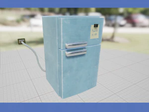 cartone animato del frigorifero 1 Modello 3D