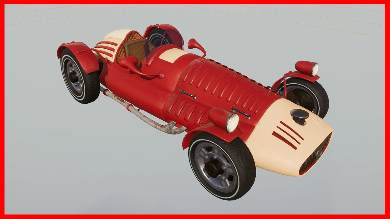 sport car cartoon 3D Model .c4d .max .obj .3ds .fbx .stl .blend