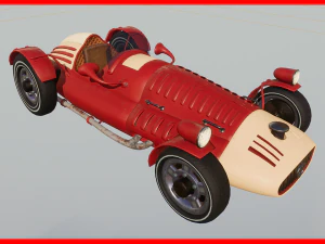 мультфильм спортивная машина 3D Модель