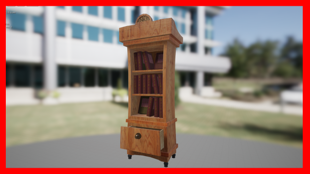 bookcase cartoon 3D-Modell .c4d .max .obj .3ds .fbx .stl .blend 